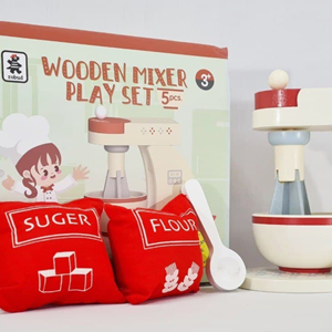 اسباب بازی همزن چوبی WOODEN MIXER PLAY SET کد WCF11_اسباب بازی